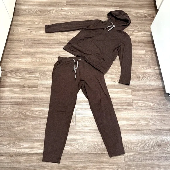 SOLD *** Lululemon Athletica men’s small soft jersey set in espresso, Brown - Picture 1 of 12